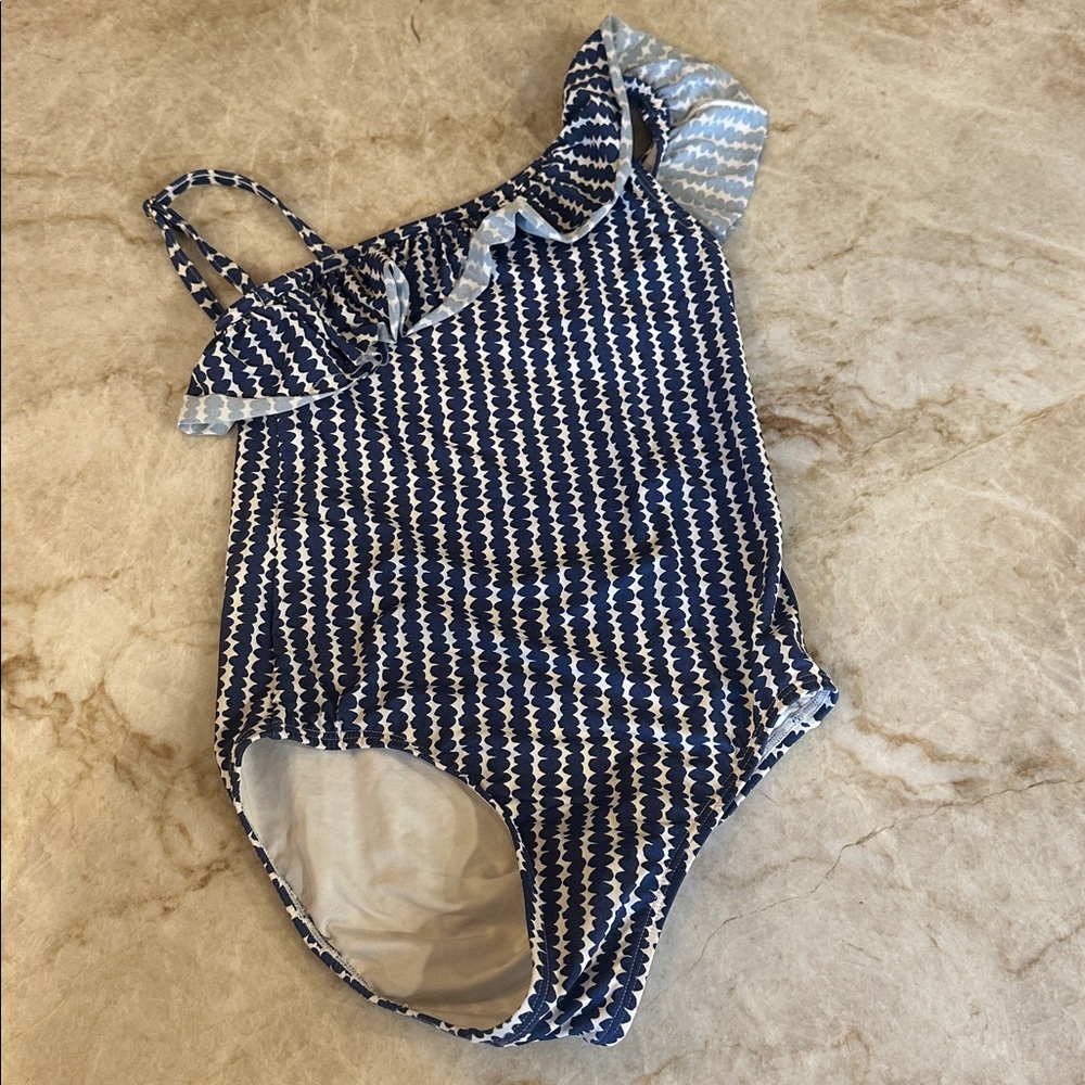 Vineyard Vines Blue and White Kids Swim One Piece